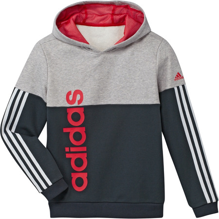 Adidas Recharged Logo Hoodie Kids (preto/cinza)