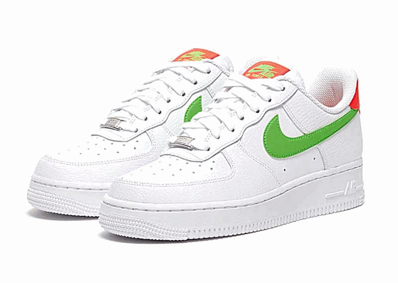 white air force 1 green tick