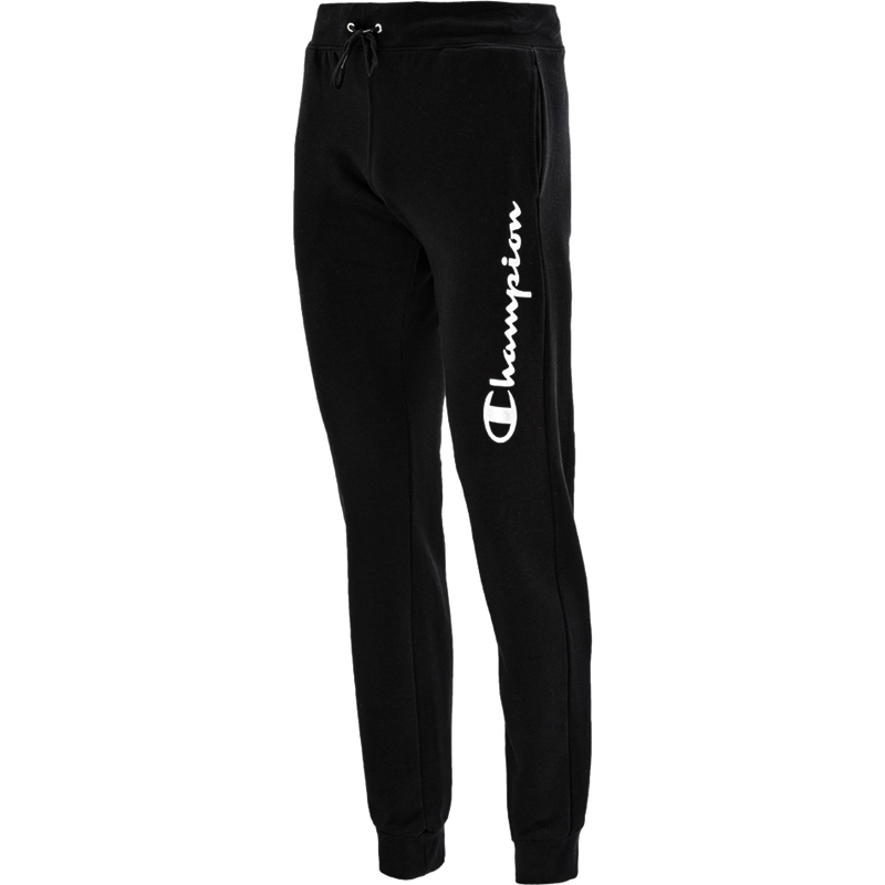 Champion Pantalón Athletic Logo Rib Cuf (negro/blanco)