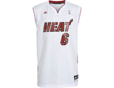Adidas Camiseta Replica Lebron James Miami (branco)
