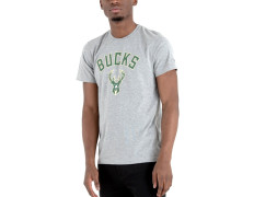 New Era Milwaukee Bucks Logo Tee (Gray)