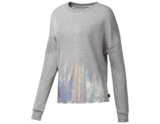 Reebok Classic Foil Print Crew Neck Sweatshirt W (Medium Grey Heather)