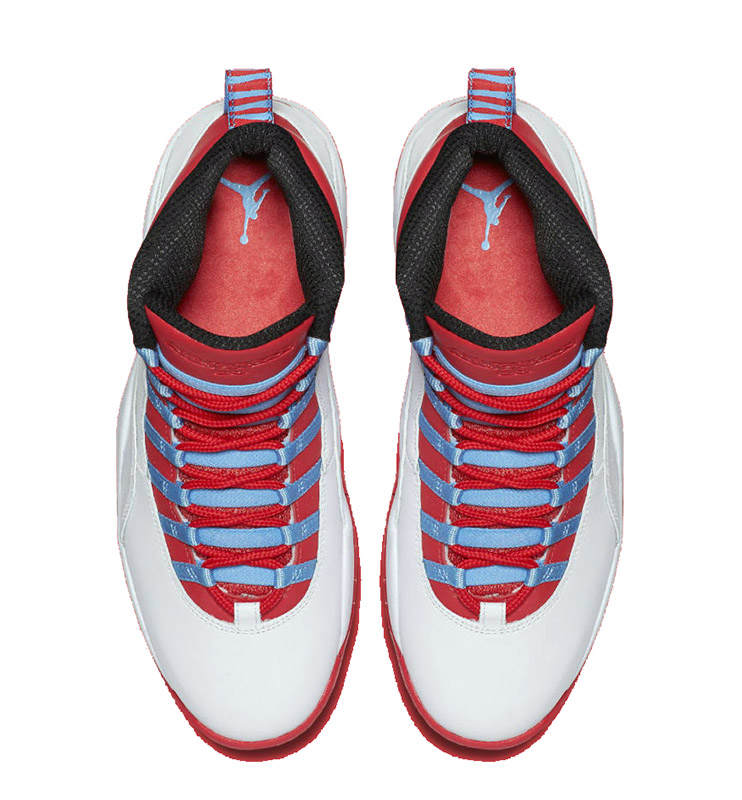 Air Jordan Retro 10 "Chicago Flag" (114/white/crimson/blue/black