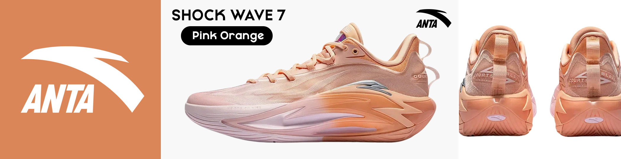 Anta Shock Wave 7 Pink Orange