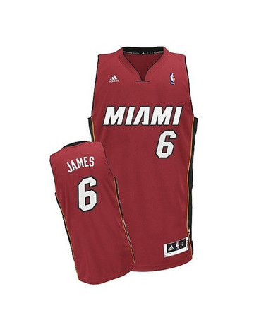 Camiseta NBA Swingman Lebron James Miami Heat (rojo/blanco)