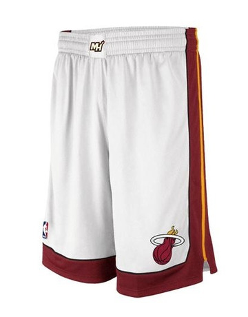 Adidas Short NBA Miami Heat (blanco/rojo)