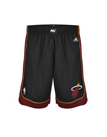 Adidas Short Swingman Miami Heat (negro/burdeos)