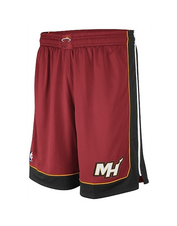 Adidas Short Miami Heat (burdeux/preto)