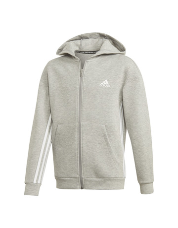 Adidas Junior YB MH 3-Stripes Full Zip Hoodie