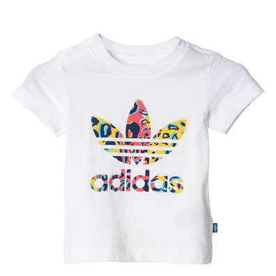 Adidas Originals Soccer Leopard Cub Trefoil Tee Infant (white/multicolor)