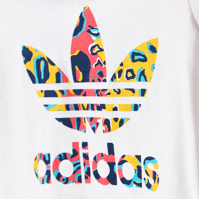 Adidas Originals Soccer Leopard Cub Trefoil Tee Infant (white/multicolor)