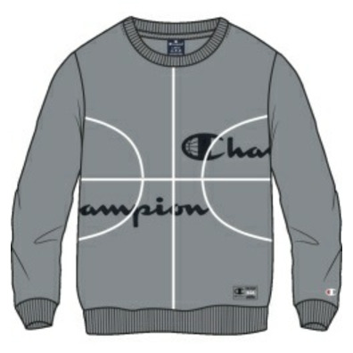 Champion Kids Basketball Logo Fleece Sweatshirt "Gray"
