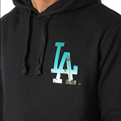 Champion MLB Rochester Authentic Print L.A Dodgers Logo Hoodie "Black"