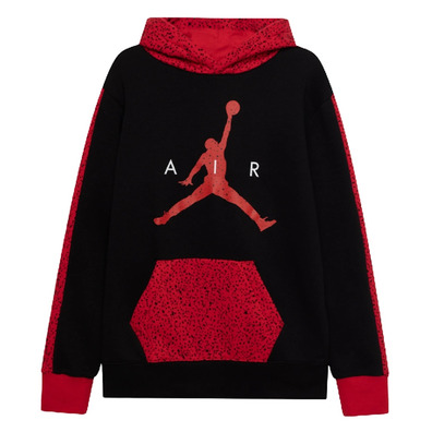 Jordan Infats Air Speckle Fleece Pullover Hoodie "Gym Red"