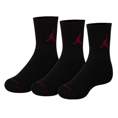 Jordan Kids Jumpman Crew Socks 3 Pair (27-35) "Black"