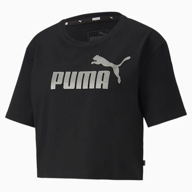 Puma Essentials Metallic Cropped Tee W