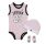 Jordan Infants J23 Jersey/hat/bodysuit/bootie 3 Piece Set (0-6M) "Pink"