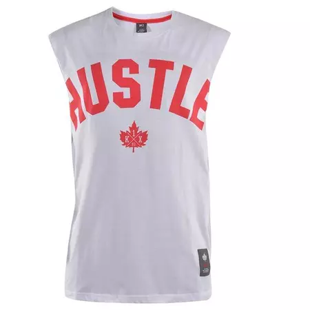K1X Camiseta Core Hustle (Branco/Vermelho)