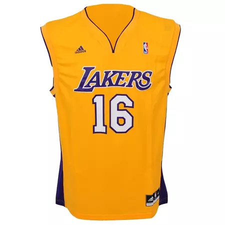 Adidas Camiseta Replica Gasol Lakers (amarelo/roxo/branco)