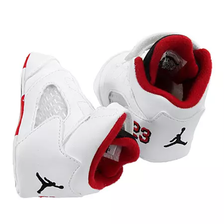 Jordan 5 Retro (GP) Bebê (120/blanco/rojo)