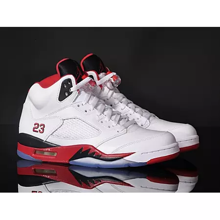 Air Jordan Retro 5 "Fire Red" (120/blanco/rojo/negro/blanco)