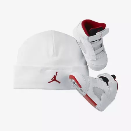 Jordan 5 Retro (GP) Bebê (120/blanco/rojo)