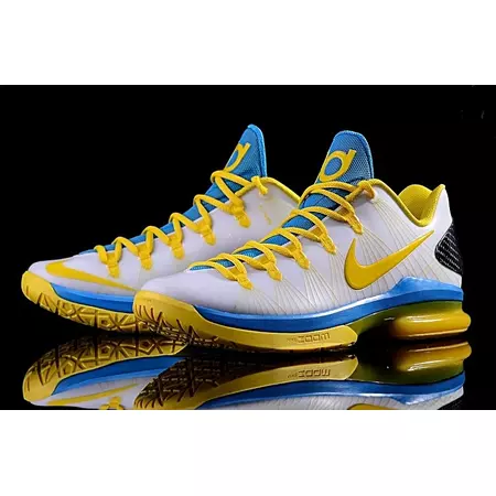 KD V Elite "Playoffs Home" (100/white/yellow/blue)