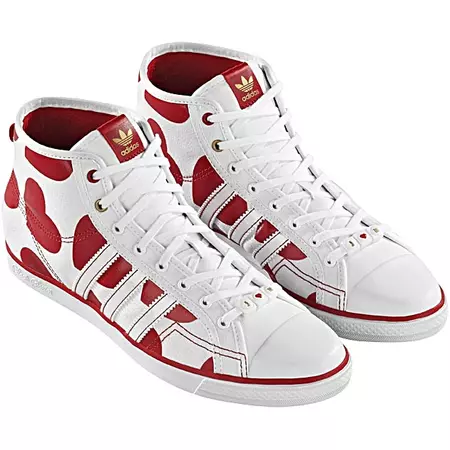 Adidas Nizza Mid Sleek Mujer (blanco/rojo)