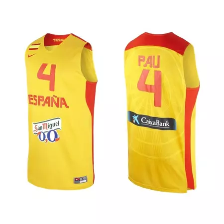 Camiseta Selección España Pau Gasol (740amarillo/rojo)