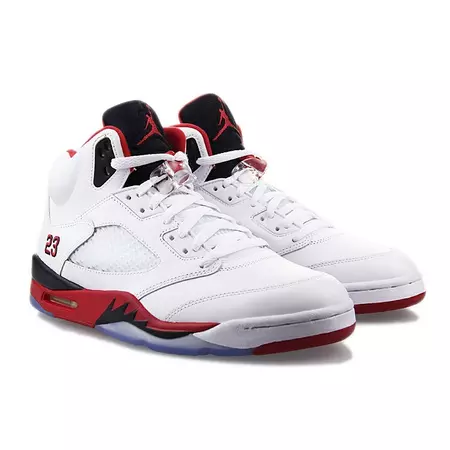 Air Jordan Retro 5 "Fire Red" (120/blanco/rojo/negro/blanco)