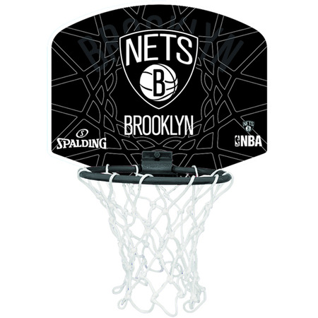 Spalding Minicanasta Brooklyn Nets (negro/gris/blanco)