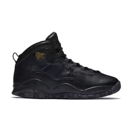 Air Jordan Retro 10 "NYC" Menino/Menina (012/black/dark grey/metalic gold)