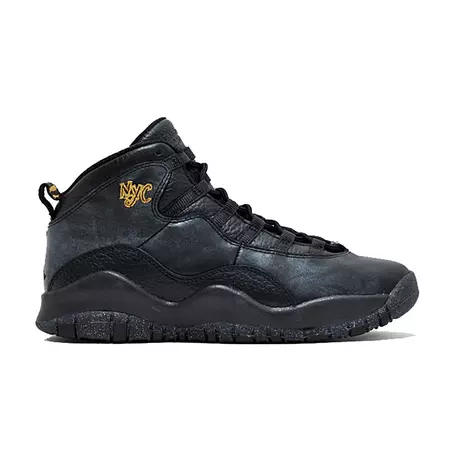 Air Jordan Retro 10 "NYC" Menino/Menina (012/black/dark grey/metalic gold)
