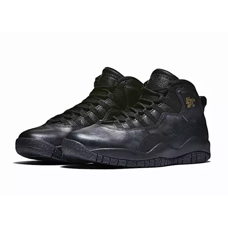 Jordan 10 Retro "NYC" (Sizes 17 - 27/black/gold)