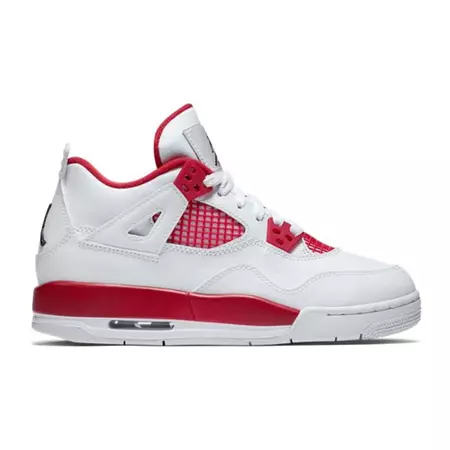 Air Jordan IV Retro (GS) Boys' Shoe (106/white/red)