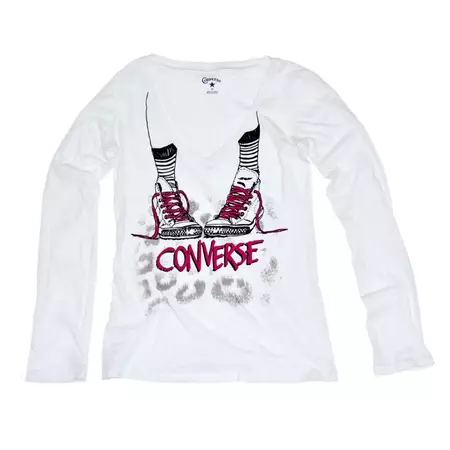 Converse Camisa Mulher T-Boots (branco)
