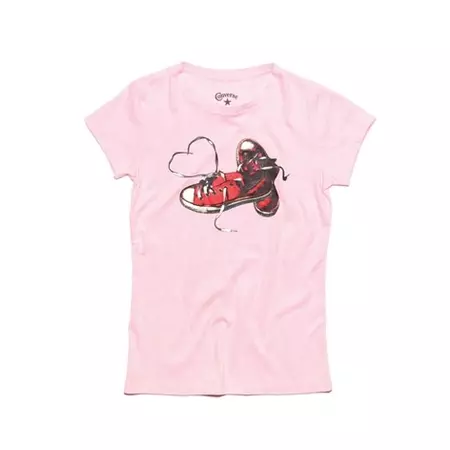 Converse Camisa Minina T-K-Sneakers (rosado)