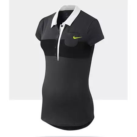 Nike Polo Tennis Das Mulher Dri-FIT Graphic (cinza/preto/branco)