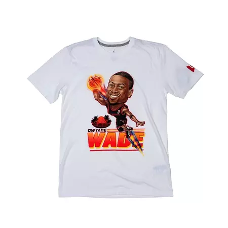 Jordan DWade Image Banner T-Shirt (100/white/Gym Red)