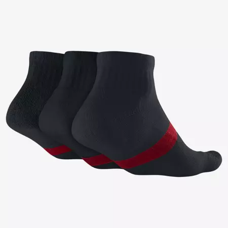 Calcetines Jordan DriFit Low Quarter (012/negro/rojo)
