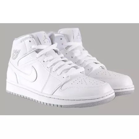 Air Jordan 1 Mid "White" (112/blanco/wolf grey)