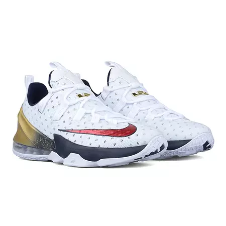 Lebron XIII Low "USA" (164/white/university red/obsidian)
