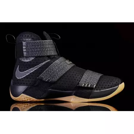 LeBron Soldier 10 SFG "Black Gum" (009/black/mtlc dark grey/gum yellow)