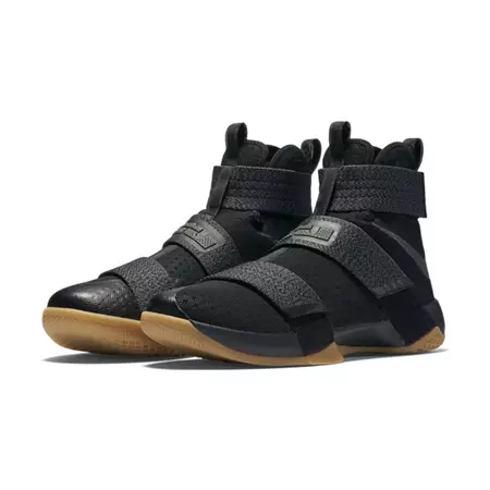LeBron Soldier 10 SFG "Black Gum" (009/black/mtlc dark grey/gum yellow)