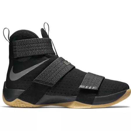 LeBron Soldier 10 SFG "Black Gum" (009/black/mtlc dark grey/gum yellow)