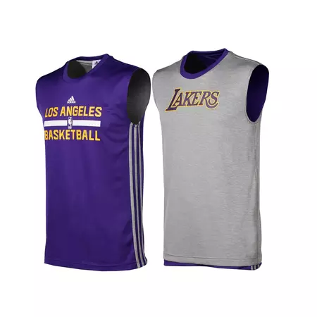 Adidas NBA Camiseta Niño L.A Lakers Winter Hoops Rev (purpura/gris)