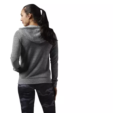 Reebok Elements Big Logo Fitness Full-ZIp Hooded (grey)