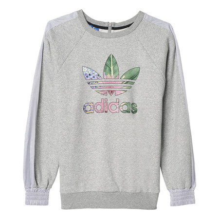 Adidas Originals Training Floral Logo Sweatshirt (grey/multicolor)