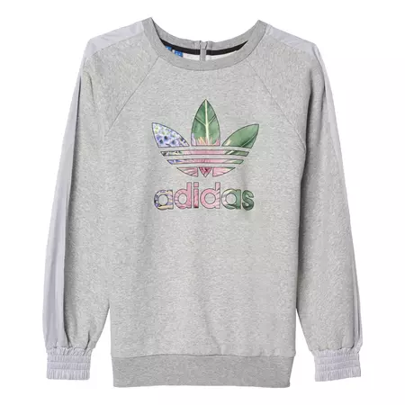 Adidas Originals Training Floral Logo Sweatshirt (grey/multicolor)