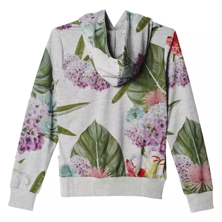Adidas Originals Bouquet Trefoil Hoodie Woman (grey/multicolor)
